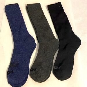 NWOT And 1 midcalf socks blue, gray, black, 7 pair pack. Size 10 fit